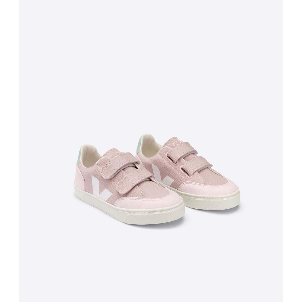 Veja V-12 CANVAS Joggesko Barn Rosa | NO 872NWY